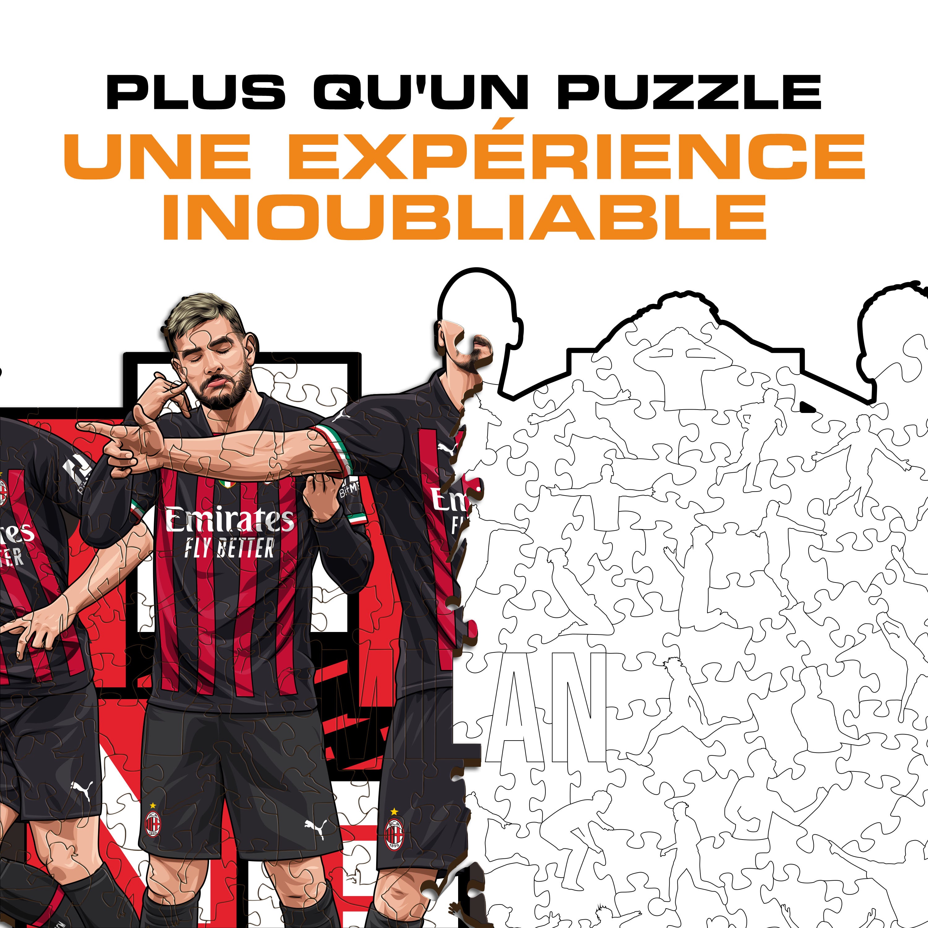 AC Milan® 5 Players - Wooden Puzzle