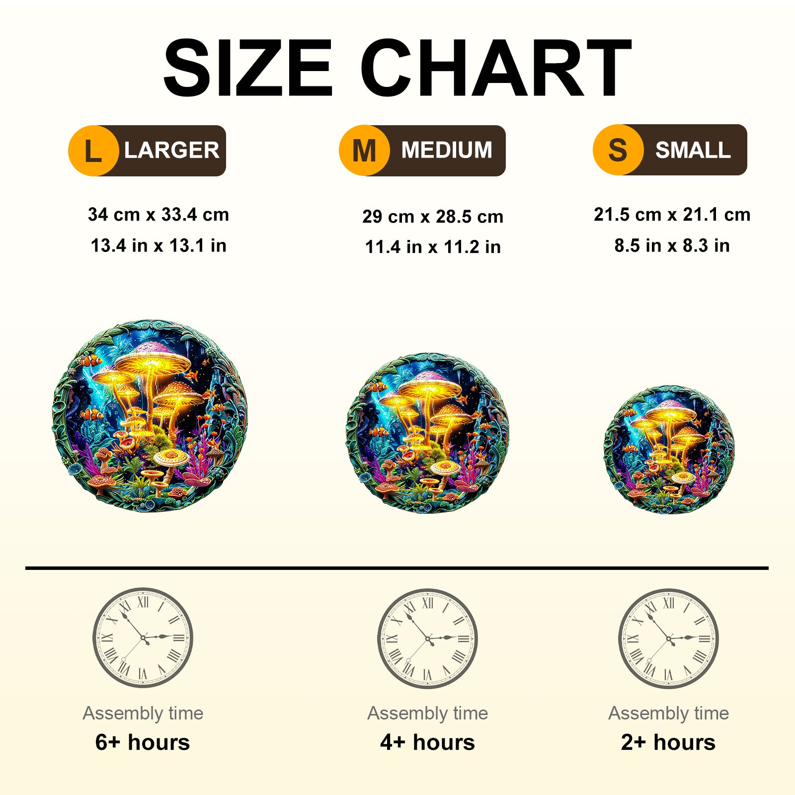 fluorescent mushrooms Wooden Jigsaw Puzzle