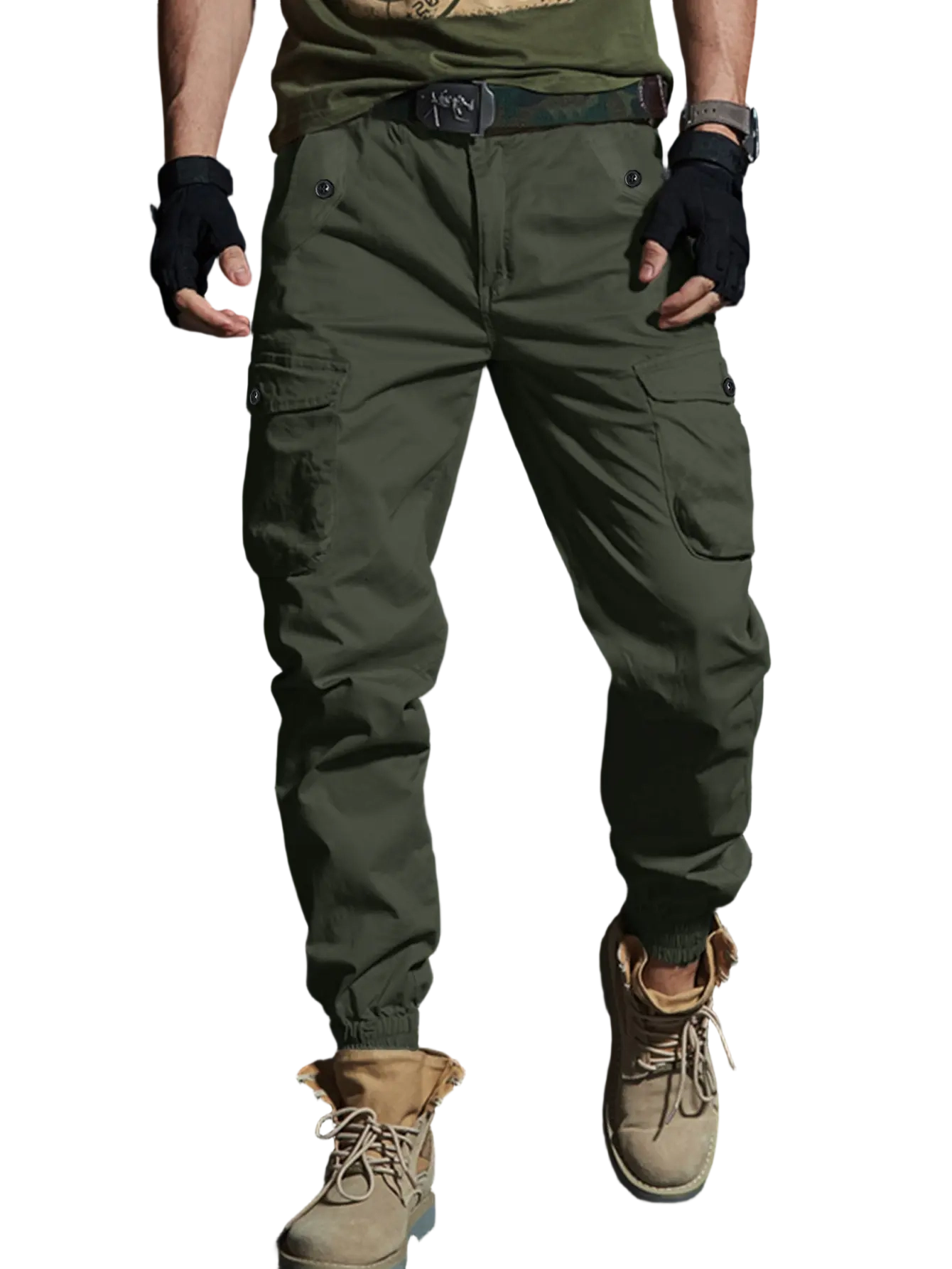 Tactical Cargo Joggers with Multi-Pocket Design - Rugged Style for Outdoor & Urban Adventures