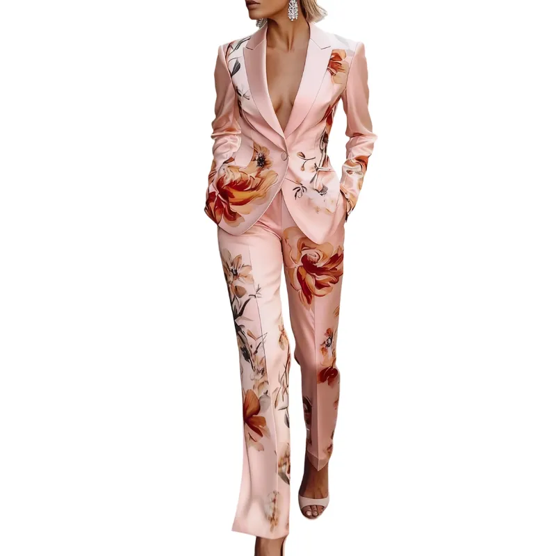 Two-piece Set Women's Floral Print Se