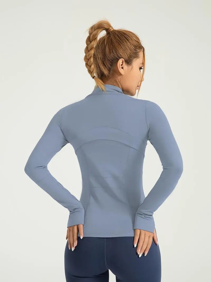 Women's Long Sleeve Stand Collar Sports Outerwear