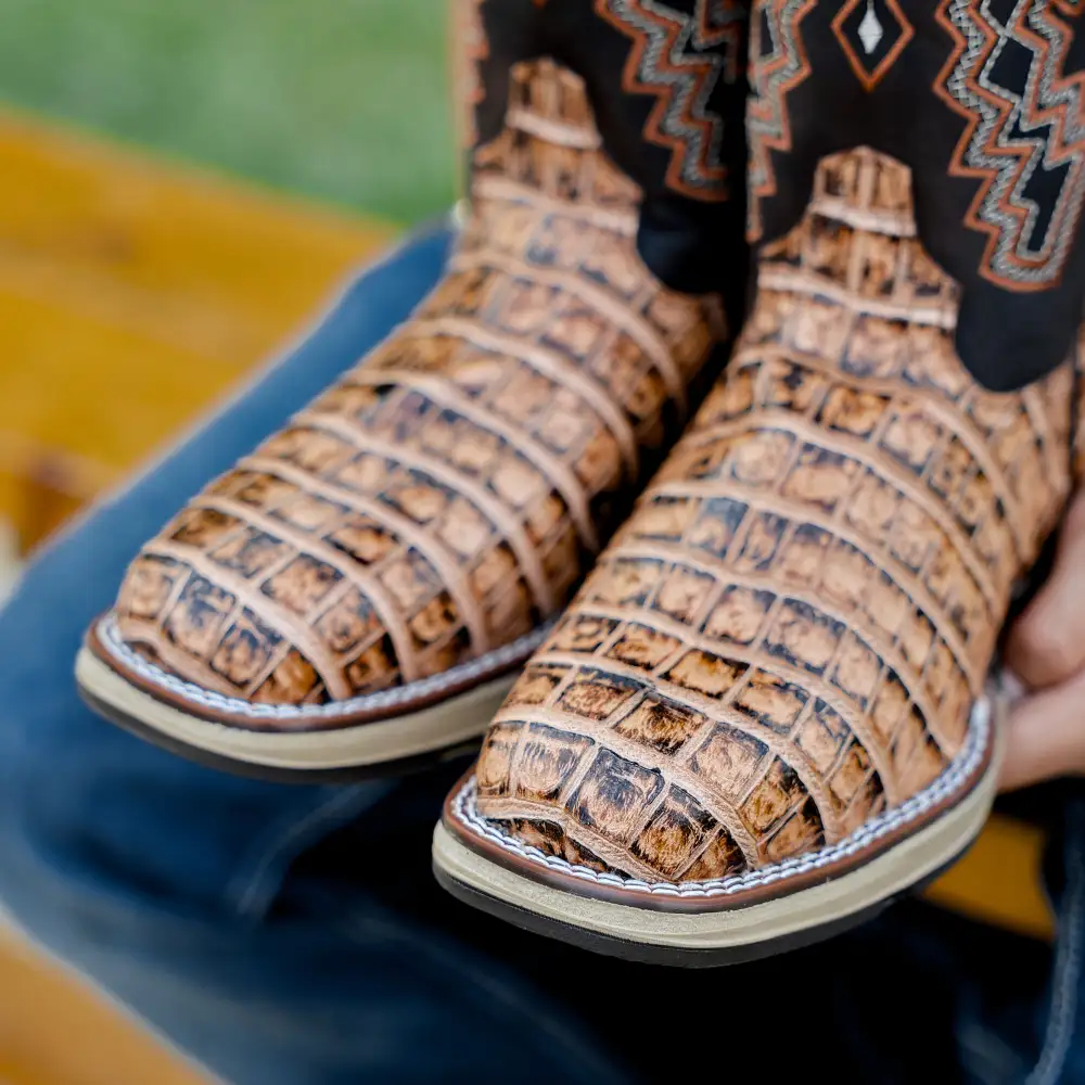 Orix Caiman Belly Leather Boots With 3D Lightweight Sole - Composite Toe