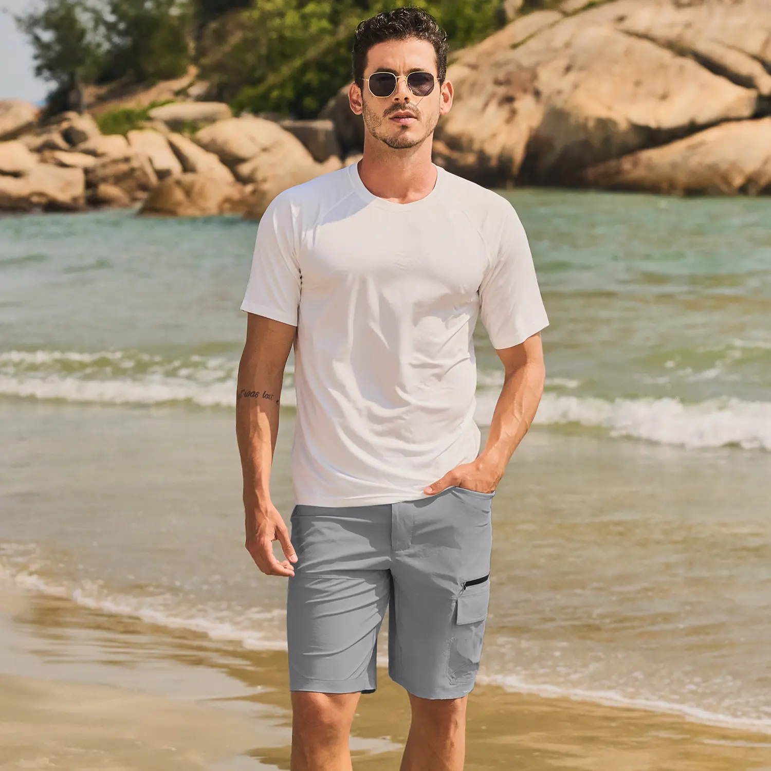 Men’s Quick-Dry Hiking Cargo Shorts
