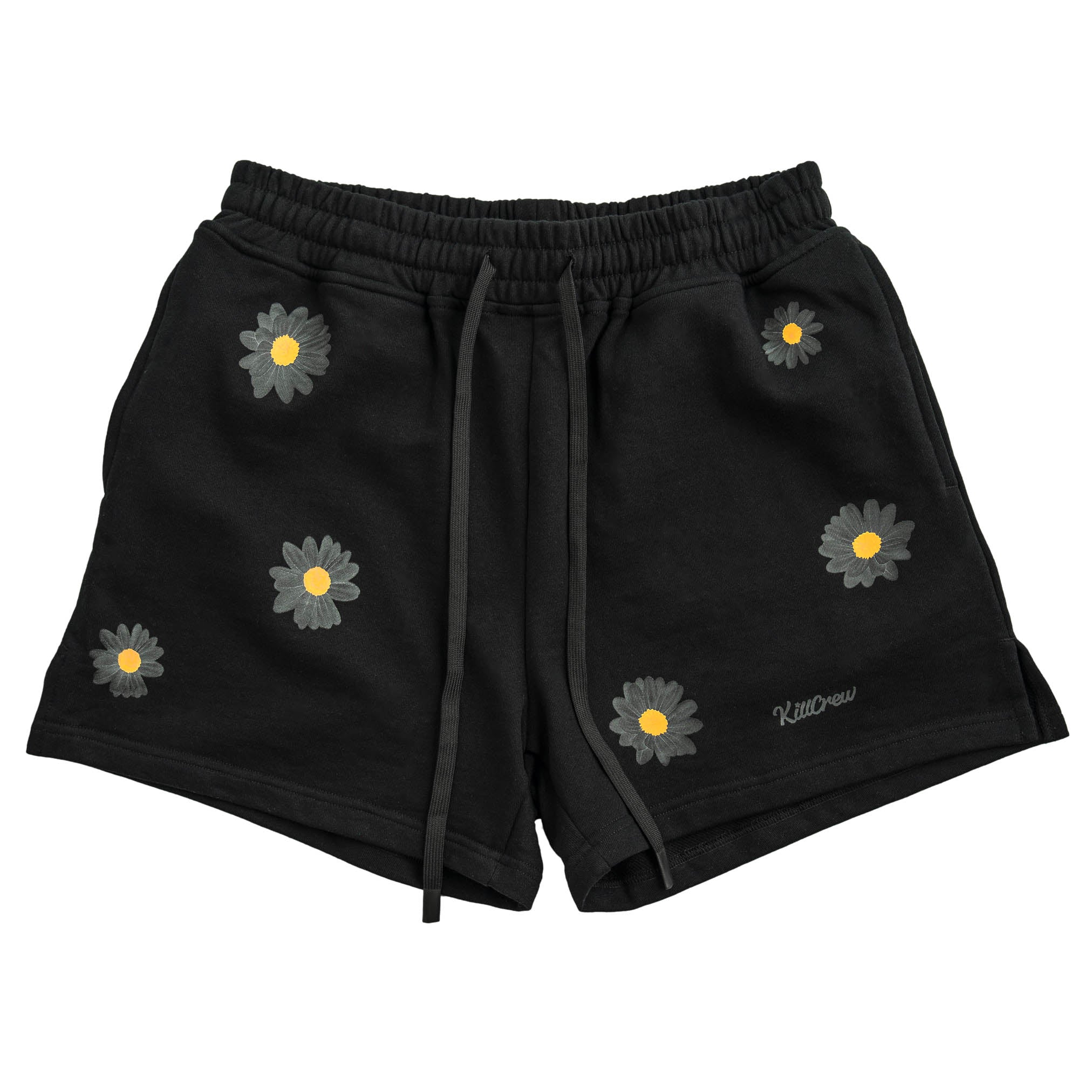 COTTON SHORTS (MID THIGH CUT) DAISY - BLACKOUT