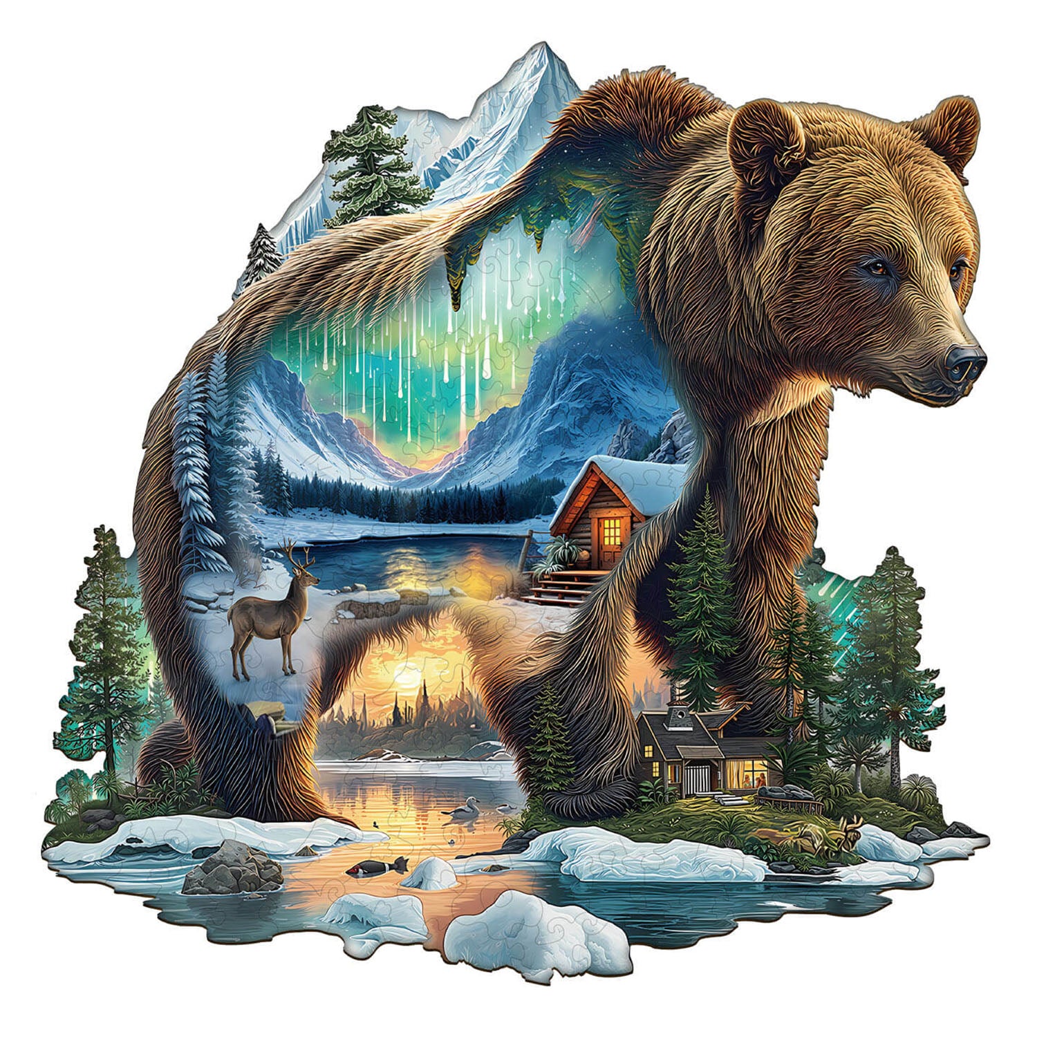 Aurora Bear Wooden Jigsaw Puzzle