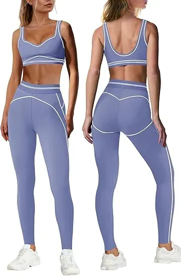 Women's 12-Pack Activewear Set — Sports Bras & Butt-Lifting Leggings for Workouts and Yoga