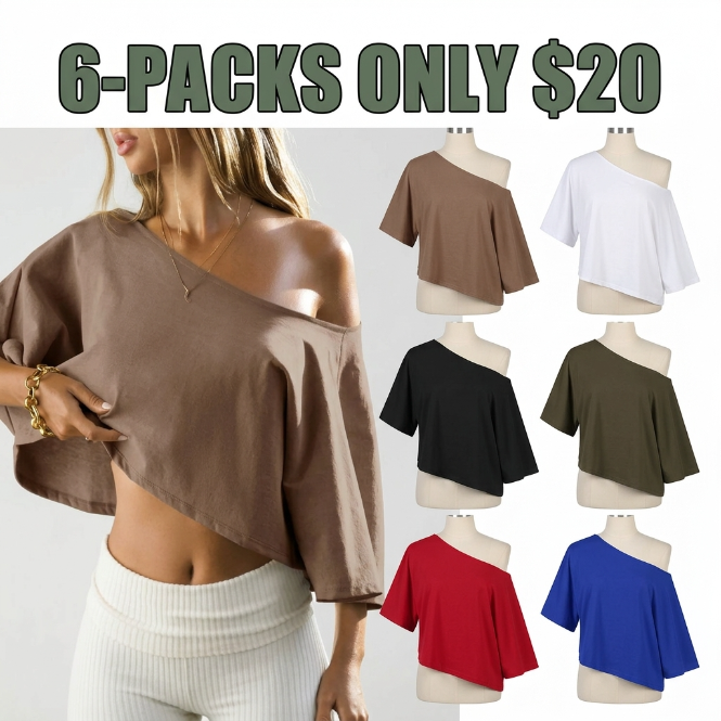Women’s Cotton Off-Shoulder Crop Top (Soft, Breathable & Effortless Fit)