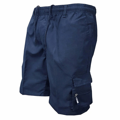 Men’s Zipper Pockets Hiking Athletic Running Shorts