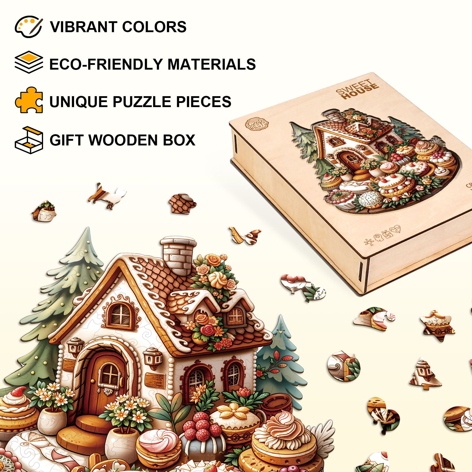 Sweet House Wooden Jigsaw Puzzle