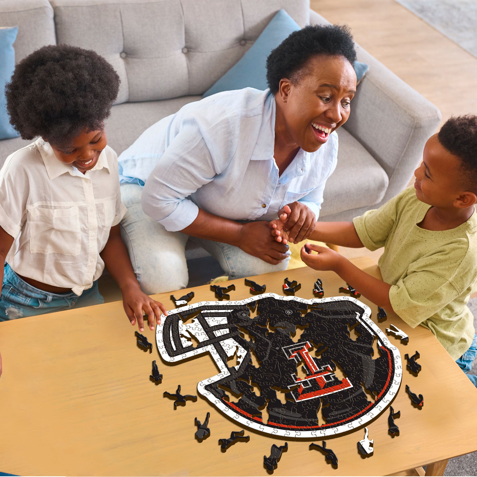 Texas Tech University Helmet - Wooden Puzzle