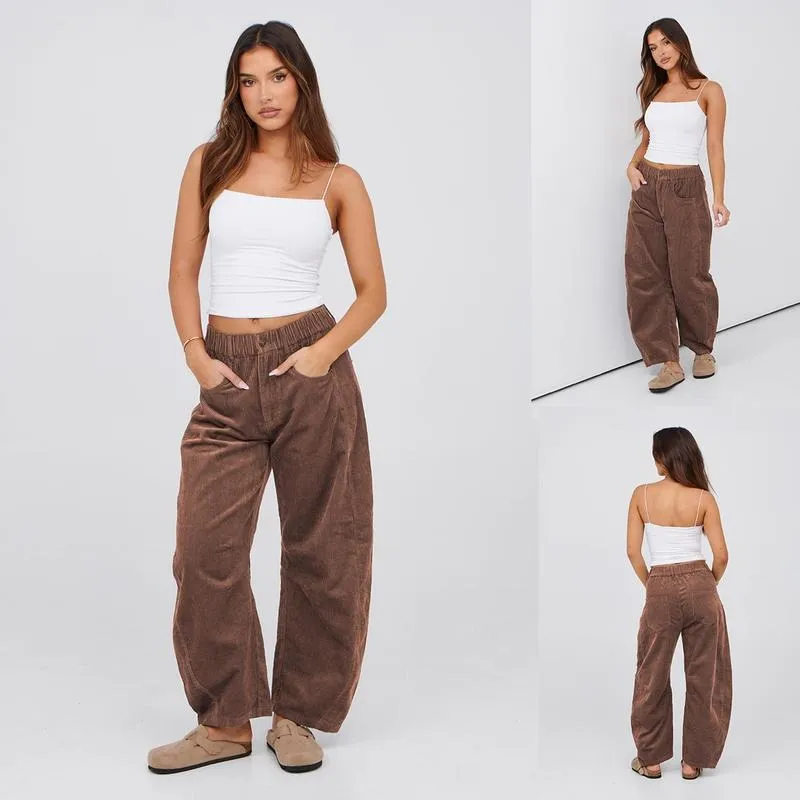 Corduroy Barrel Pants for Women Cord Pants