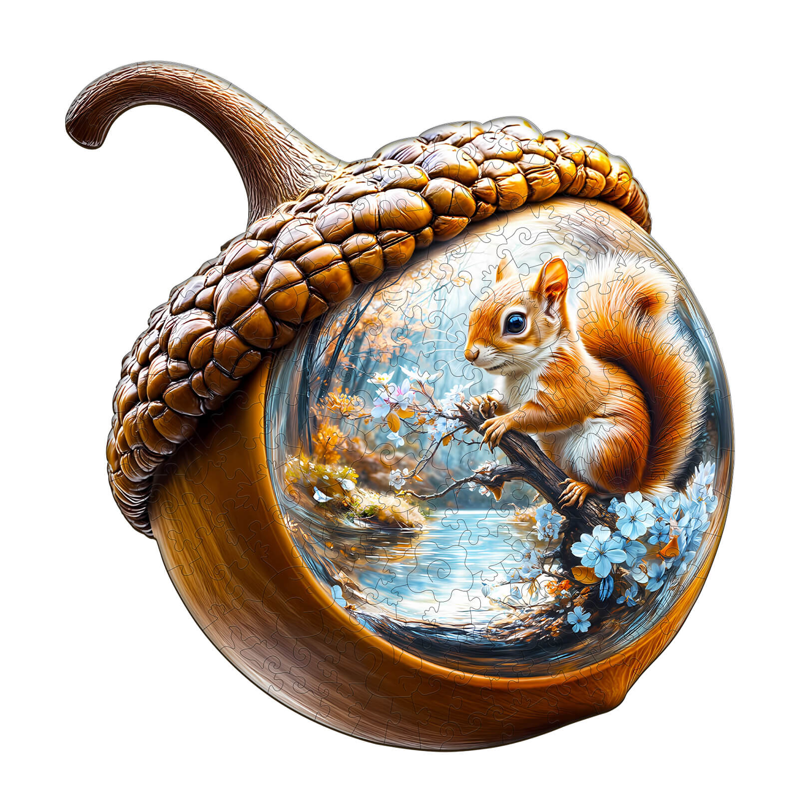 Acorn squirrel Wooden Jigsaw Puzzle