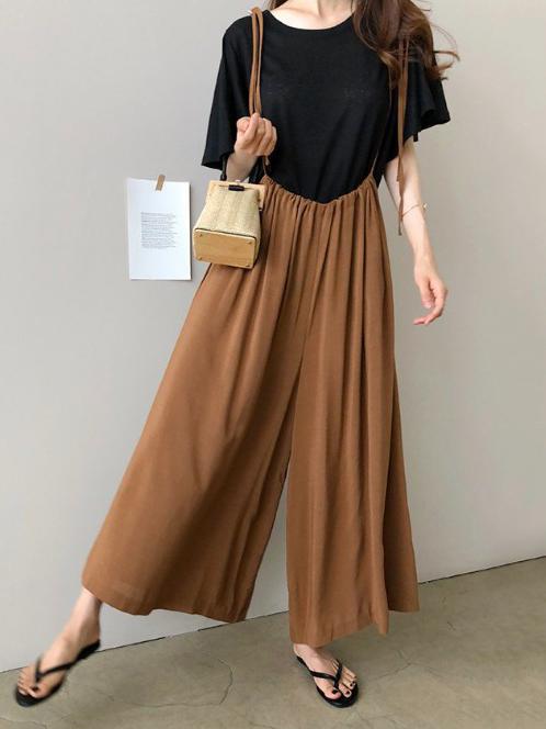 Loose Plus Size Chiffon Light Wide-leg Jumpsuits