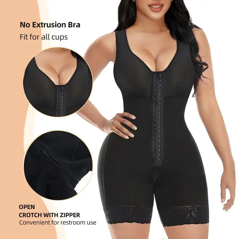 🔥🔥8 PACKS $24 Shapewear for Women| Tummy Control Bodysuits Zip-Up Comfort