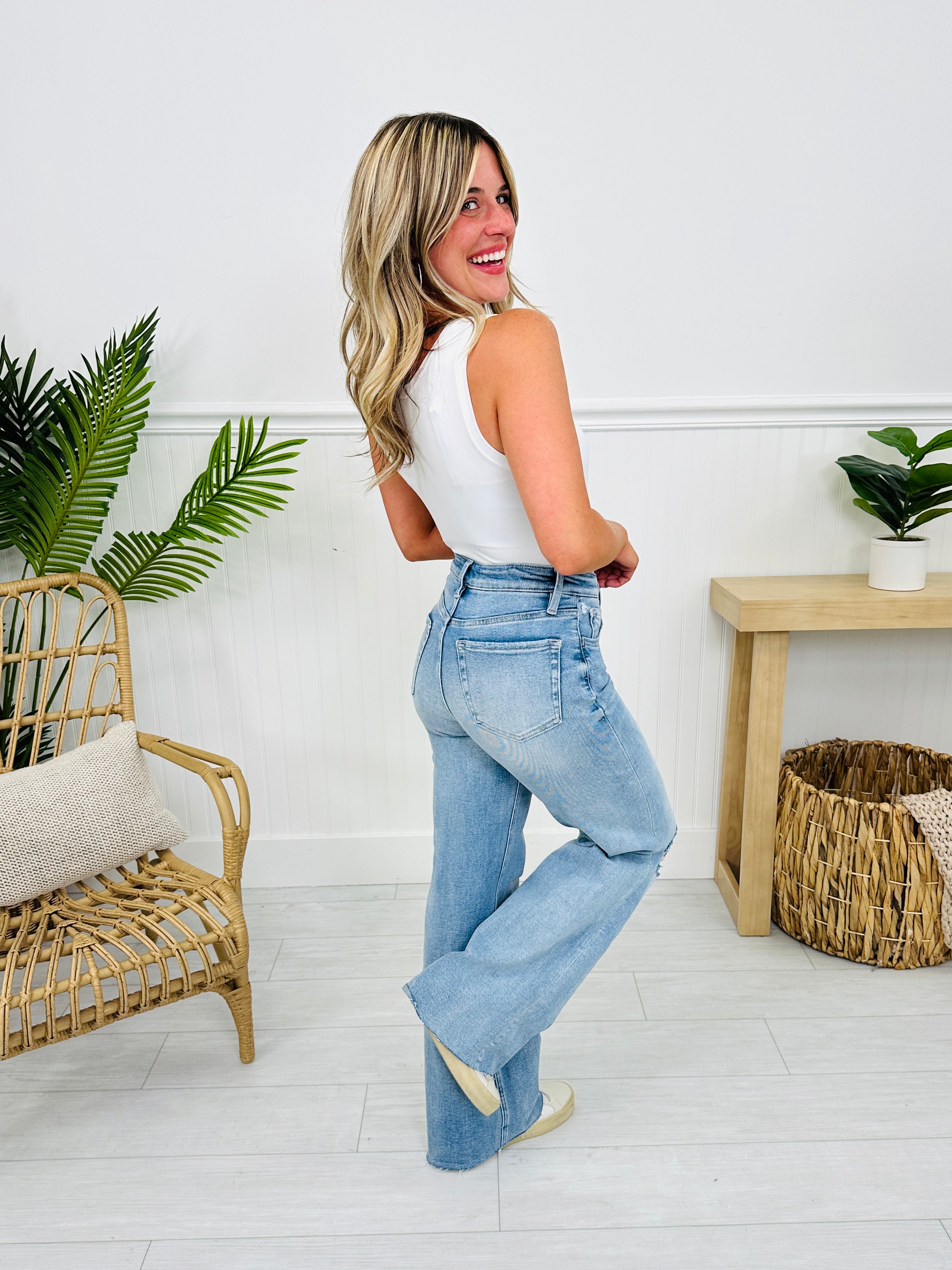 The Bee's Knees Tummy Control Wide Leg Jeans