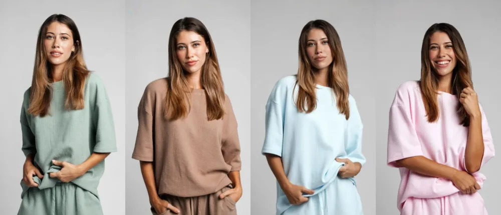 Unisex's Waffle Lounge Set