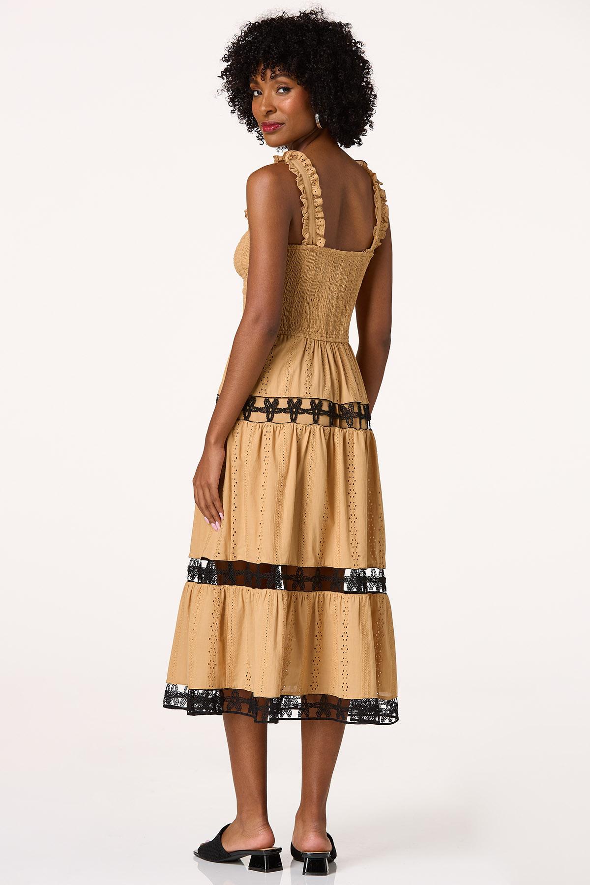 Smocked Eyelet Lace Dress