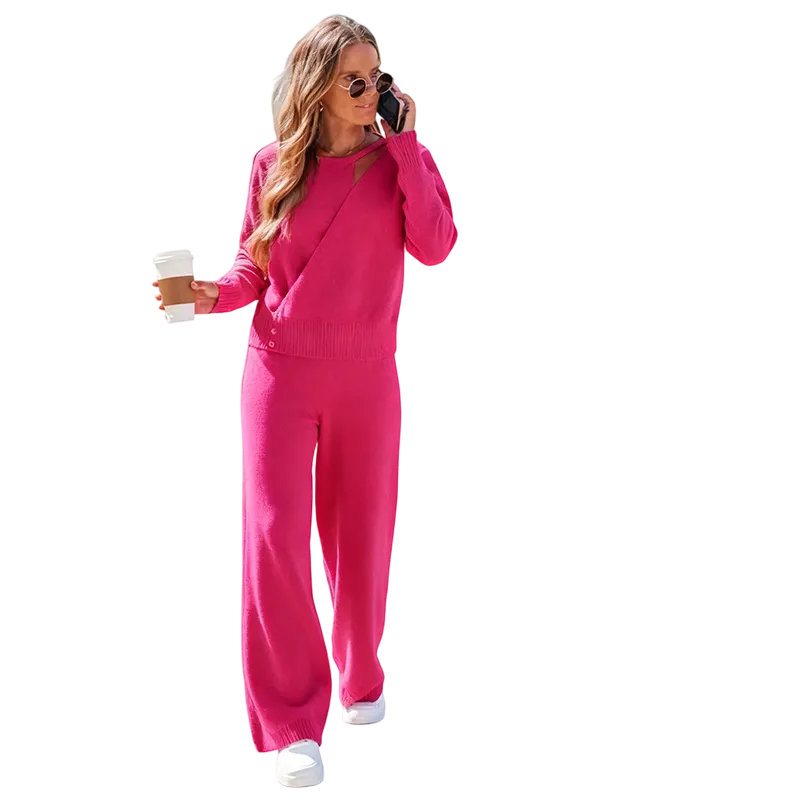 Women's Fashion Sweater and Trousers Two-Piece Set