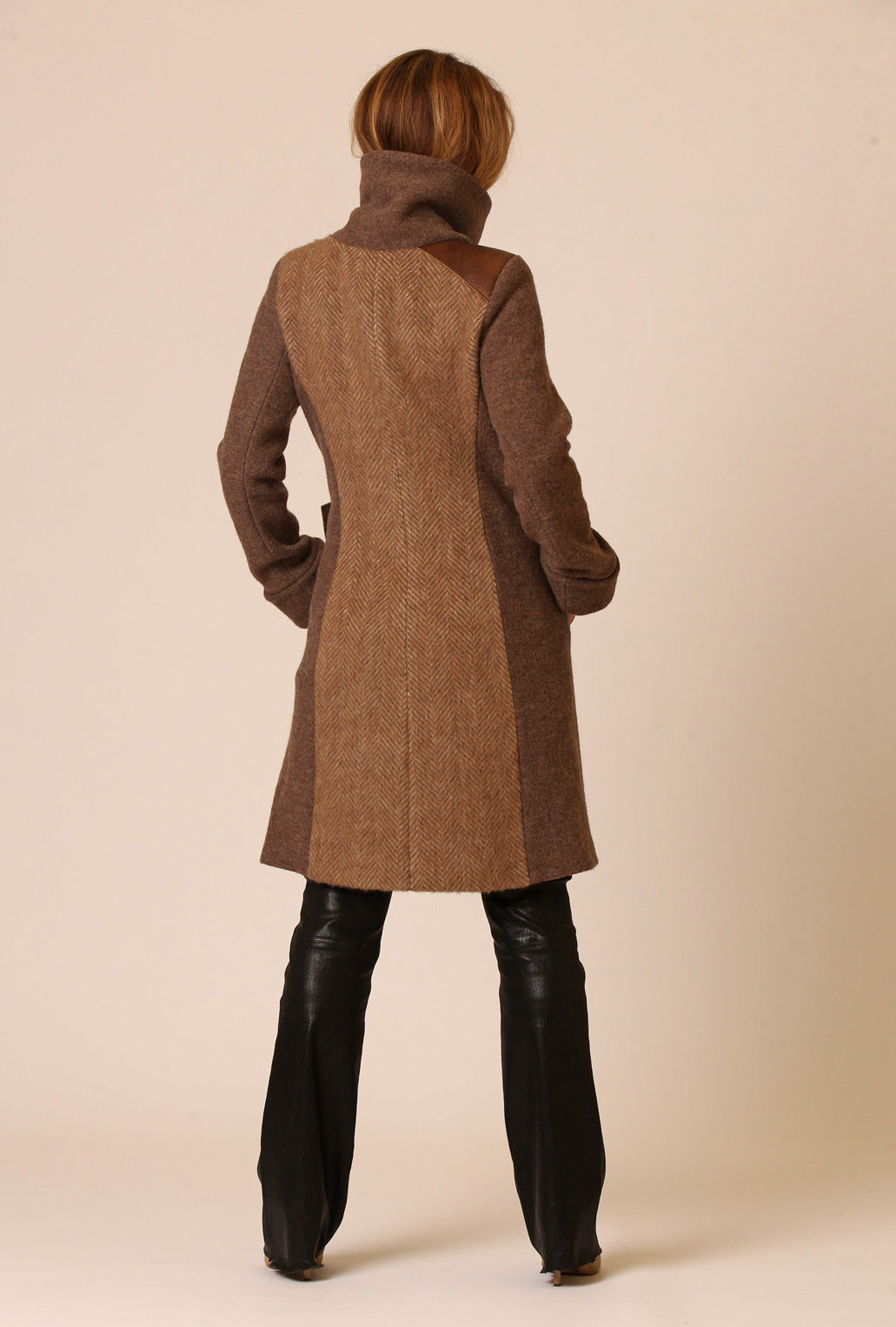 HONEY ALPACA COWL NECK COAT