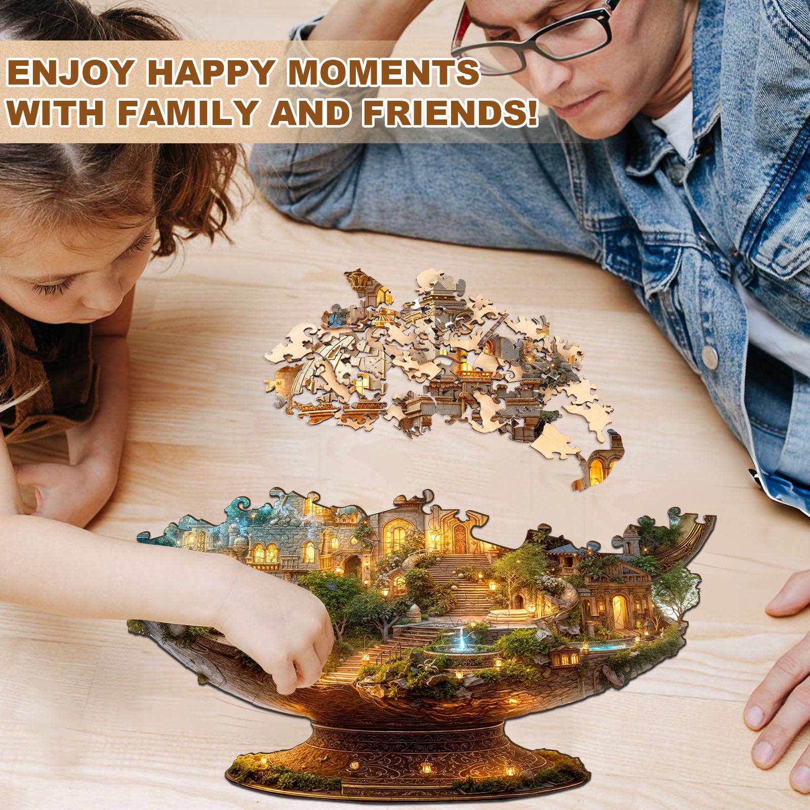 Magic Lamp World Wooden Jigsaw Puzzle