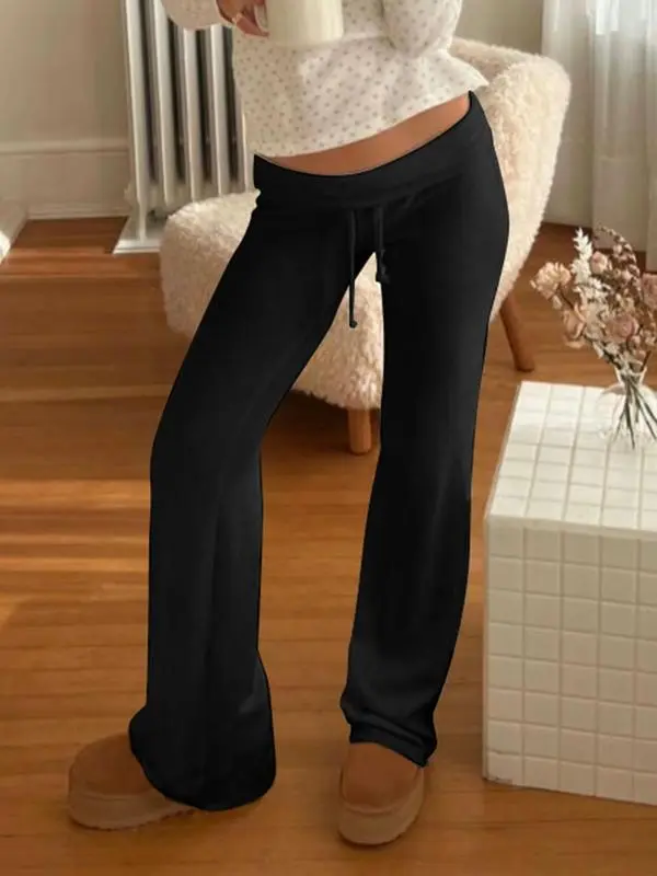 Women's Adjustable Drawstring Waist Straight Leg Pants (Just $3 Each!)