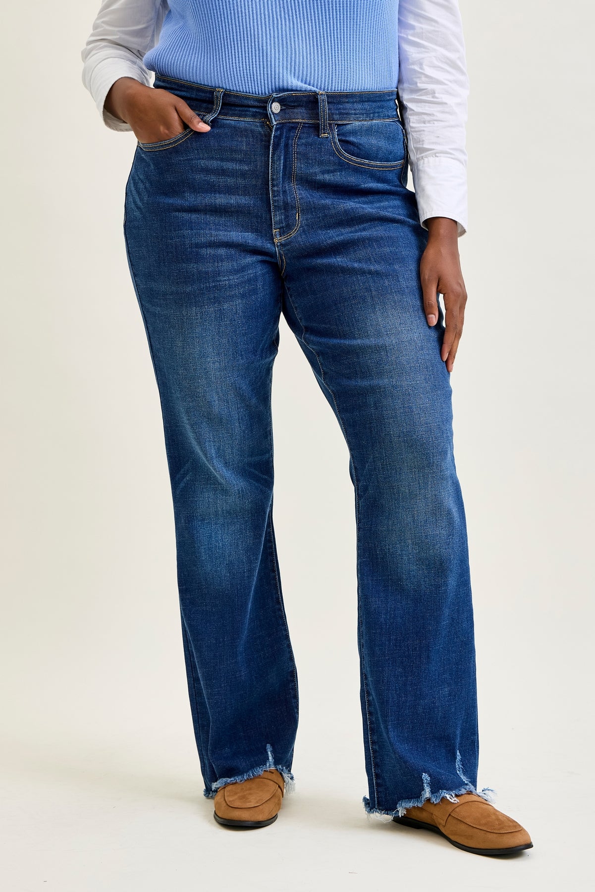 Daisy Non-Distressed Hem Bootcut Jeans - PLUS
