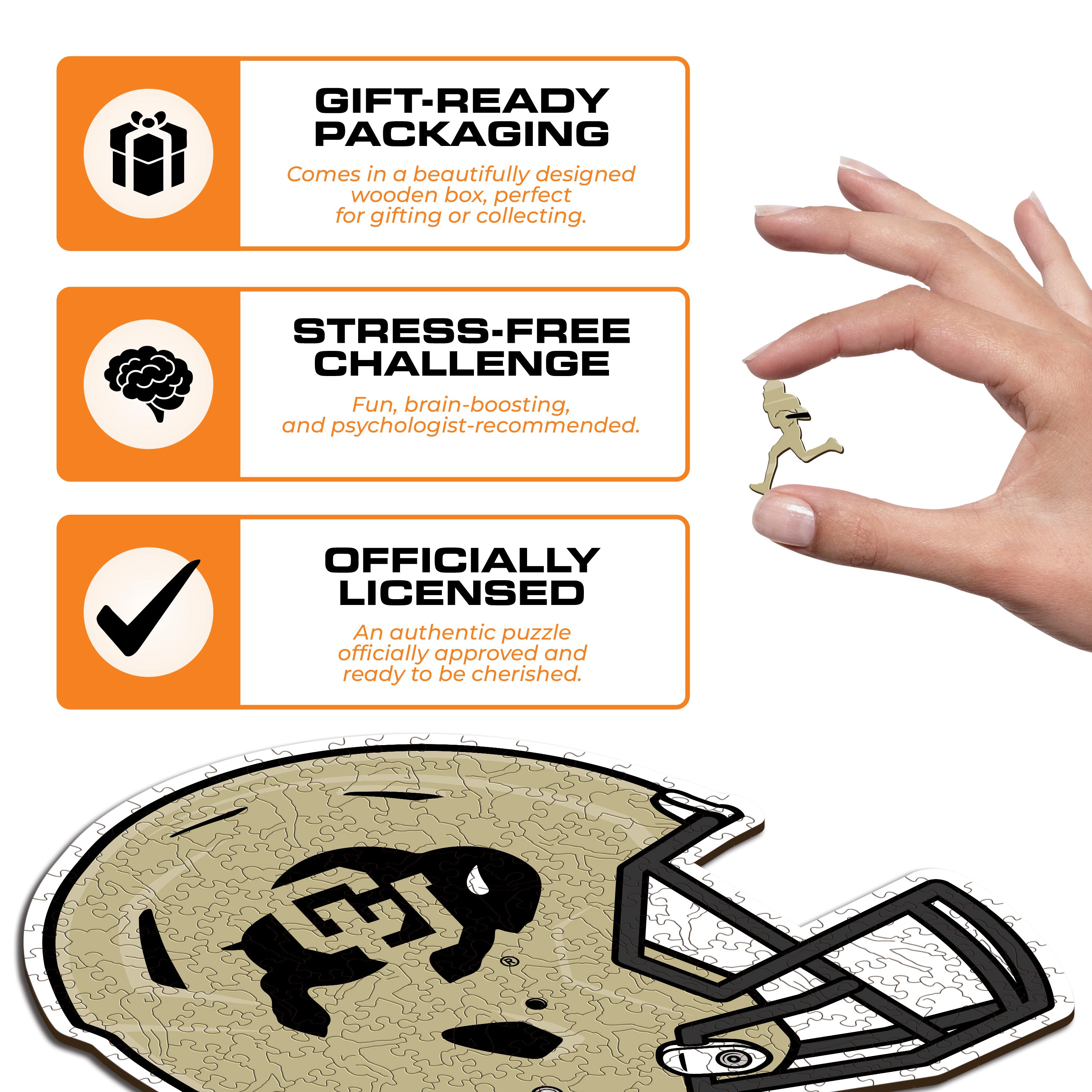 University of Colorado Helmet - Wooden Puzzle
