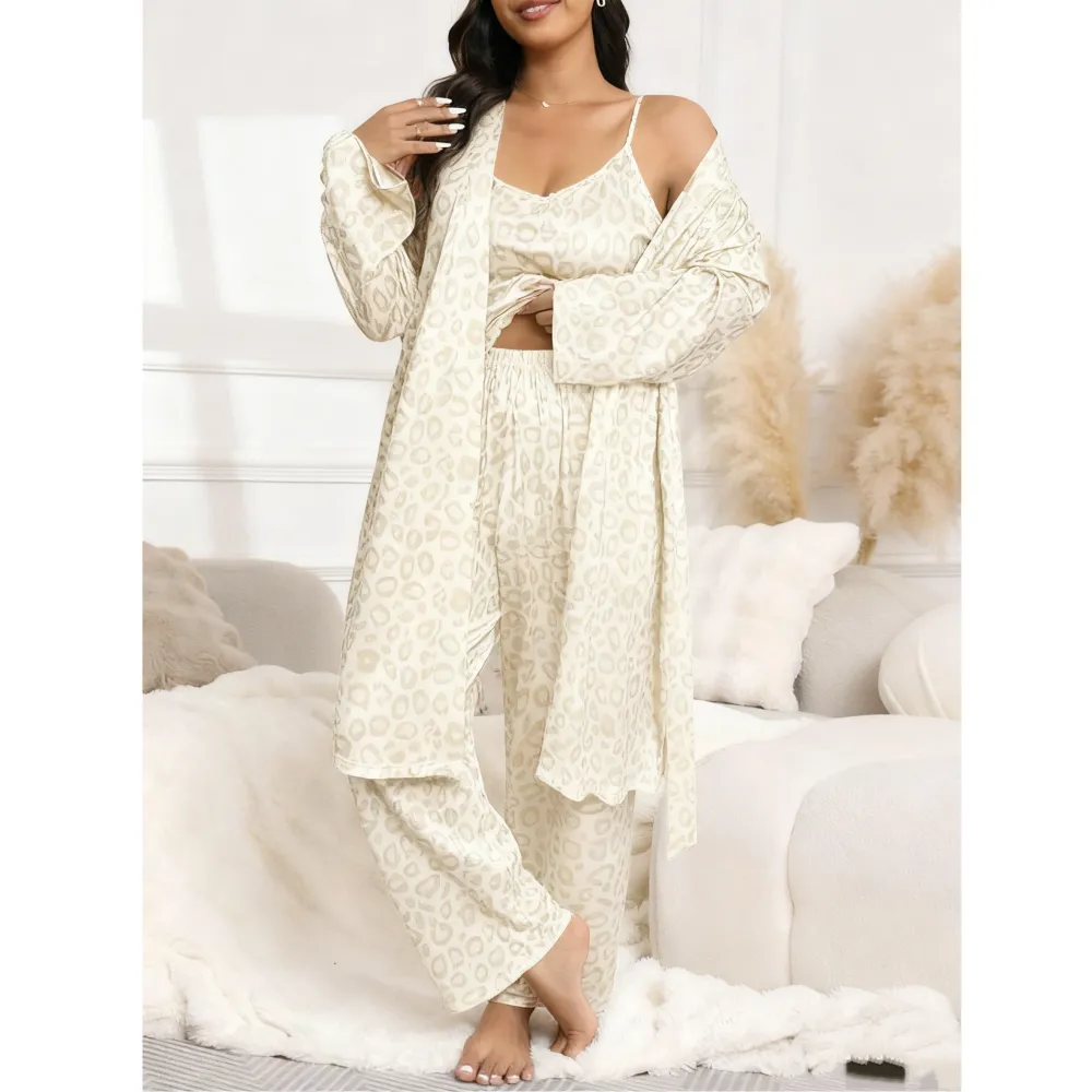 Women's Leopard Print Pajama Set