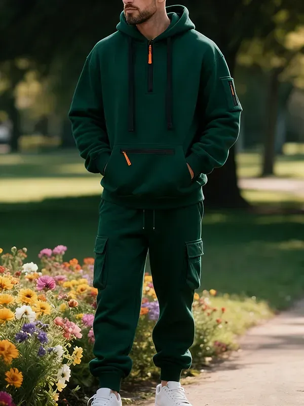 Men's Winter Wool-Lined Casual Suit