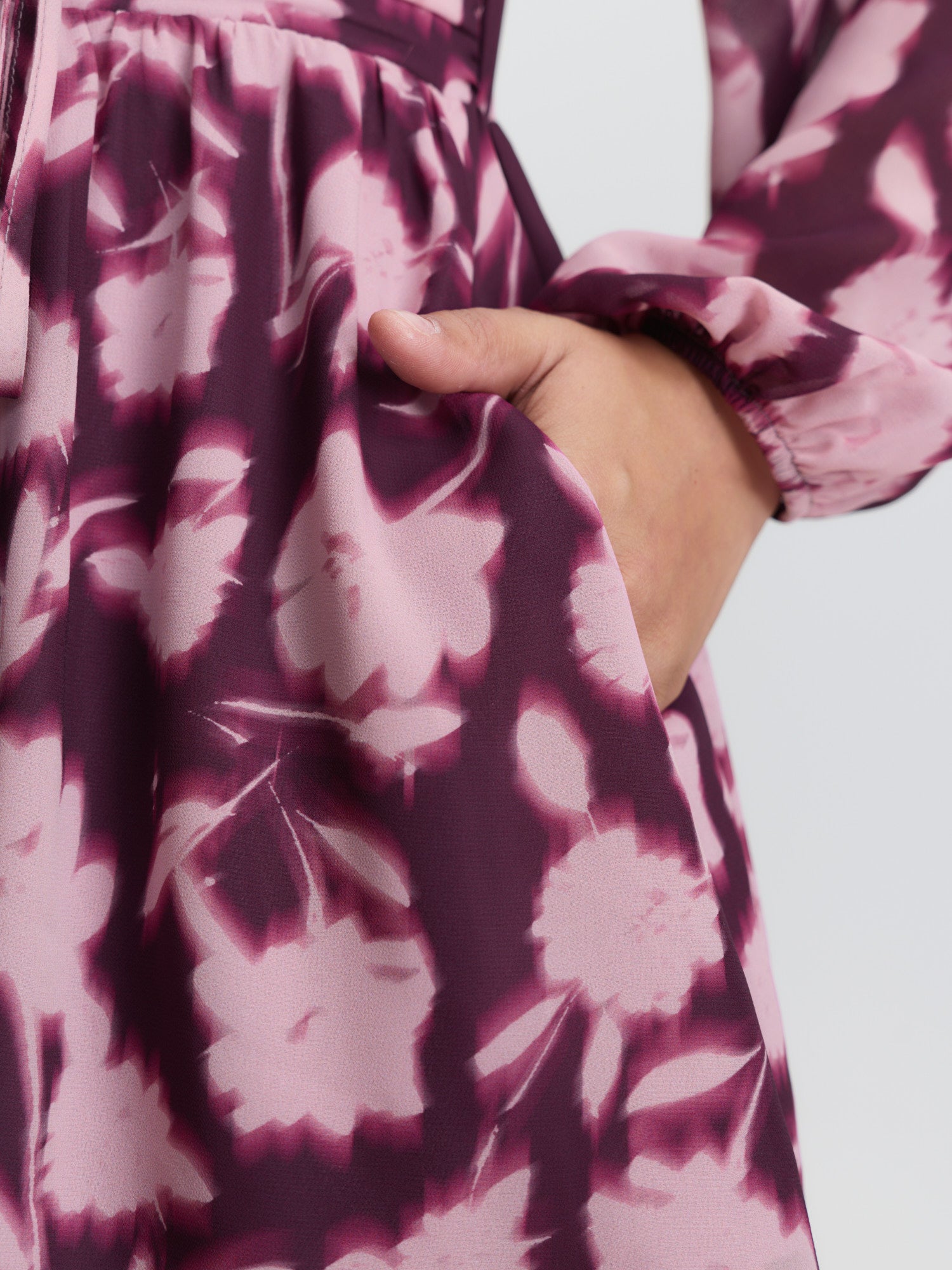 Floral Print Side-Tie Waist Mini Dress