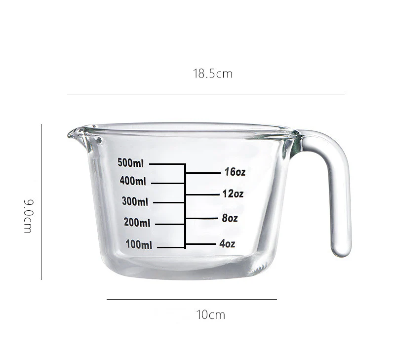Anchor Hocking 1 Litre Glass Measuring Jug. Measures in Oz Pints & Ml