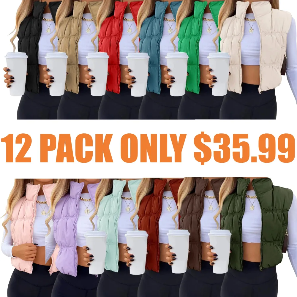 Sleeveless padded puffer vest