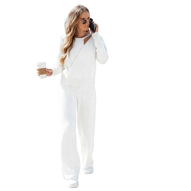 Women's Fashion Sweater and Trousers Two-Piece Set