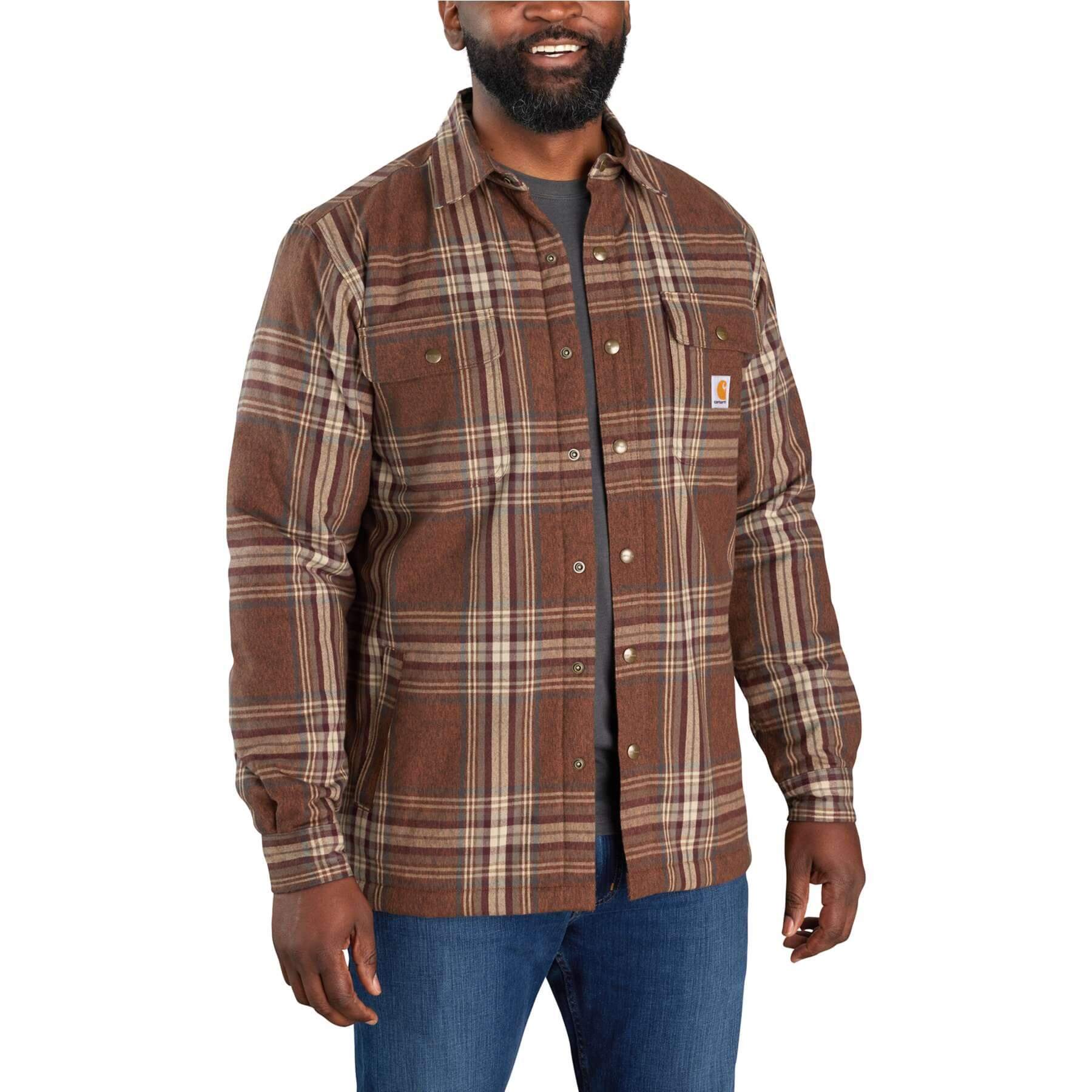CHT Heavyweight Flannel Relaxed fit Sherpa Lined Shirt Jacket 105430