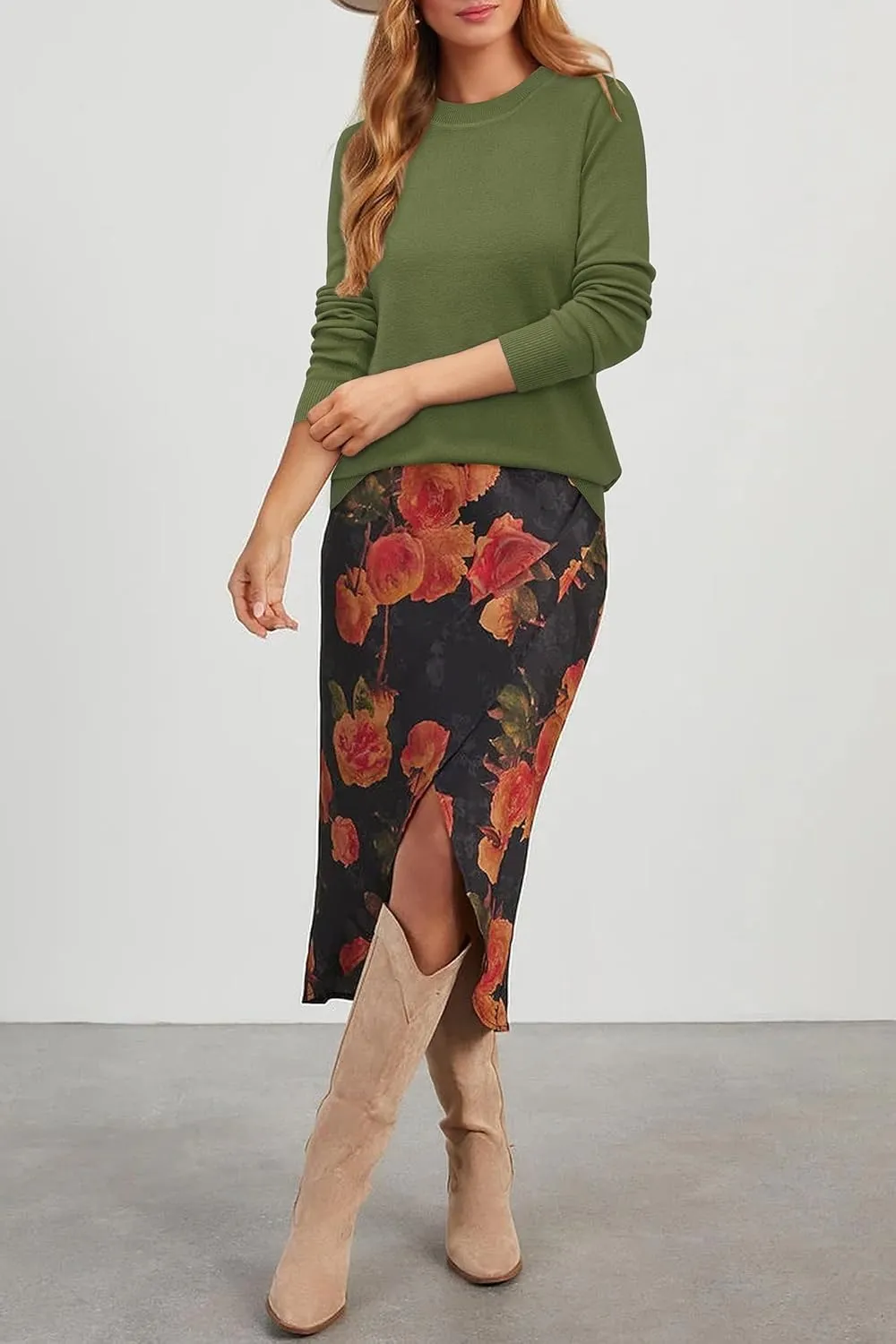 Women Fashion Wool Blend Sweater