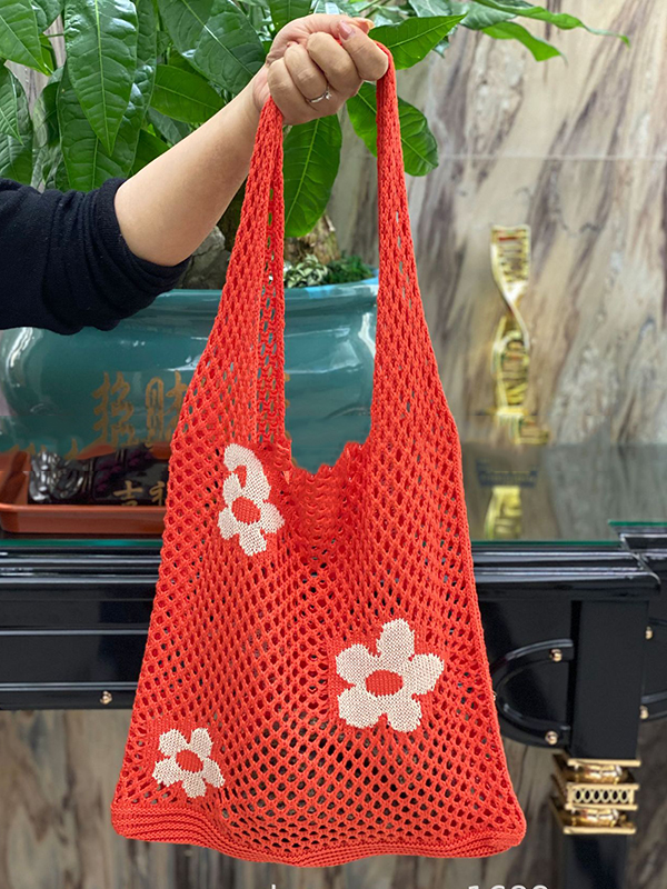 Original Creation Floral Weave Hollow Bags Accessories