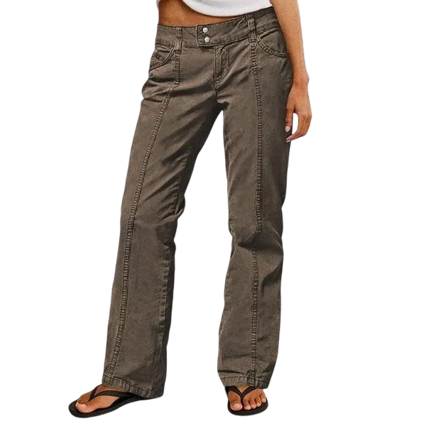 Women's mid-rise straight leg pants