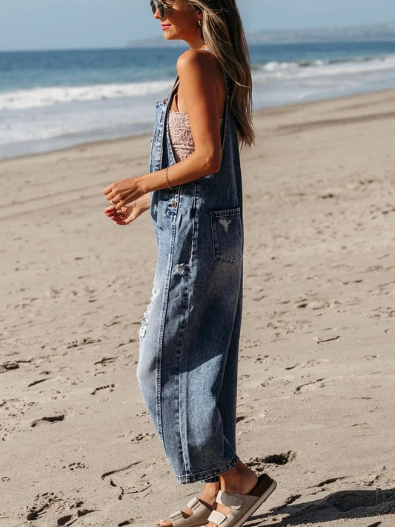 Beach Break Denim Overalls
