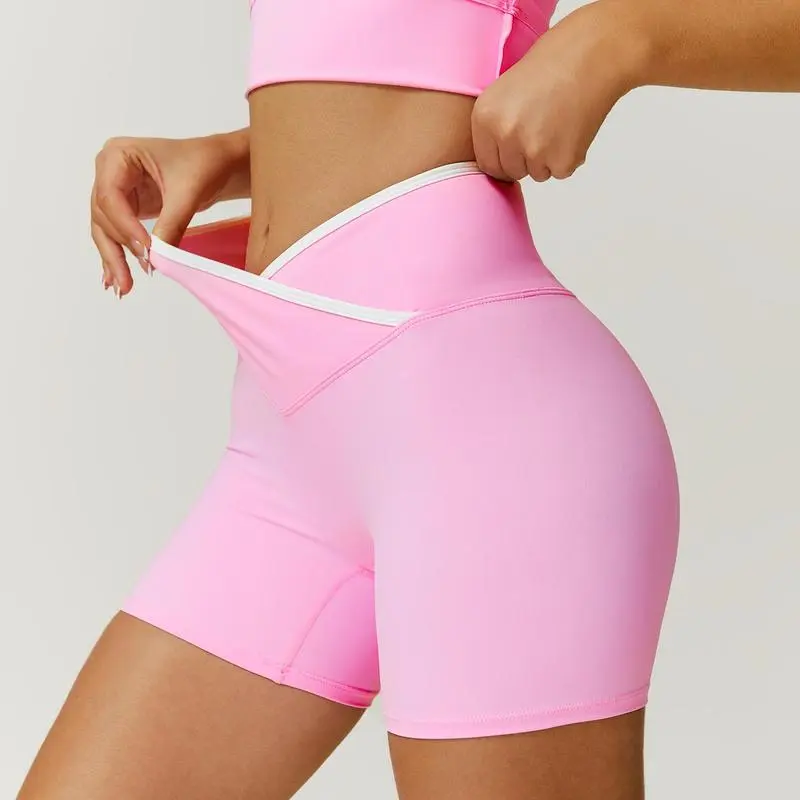 Color-Blocked Halter Crop Tube Top & Mid-Rise Shorts Set