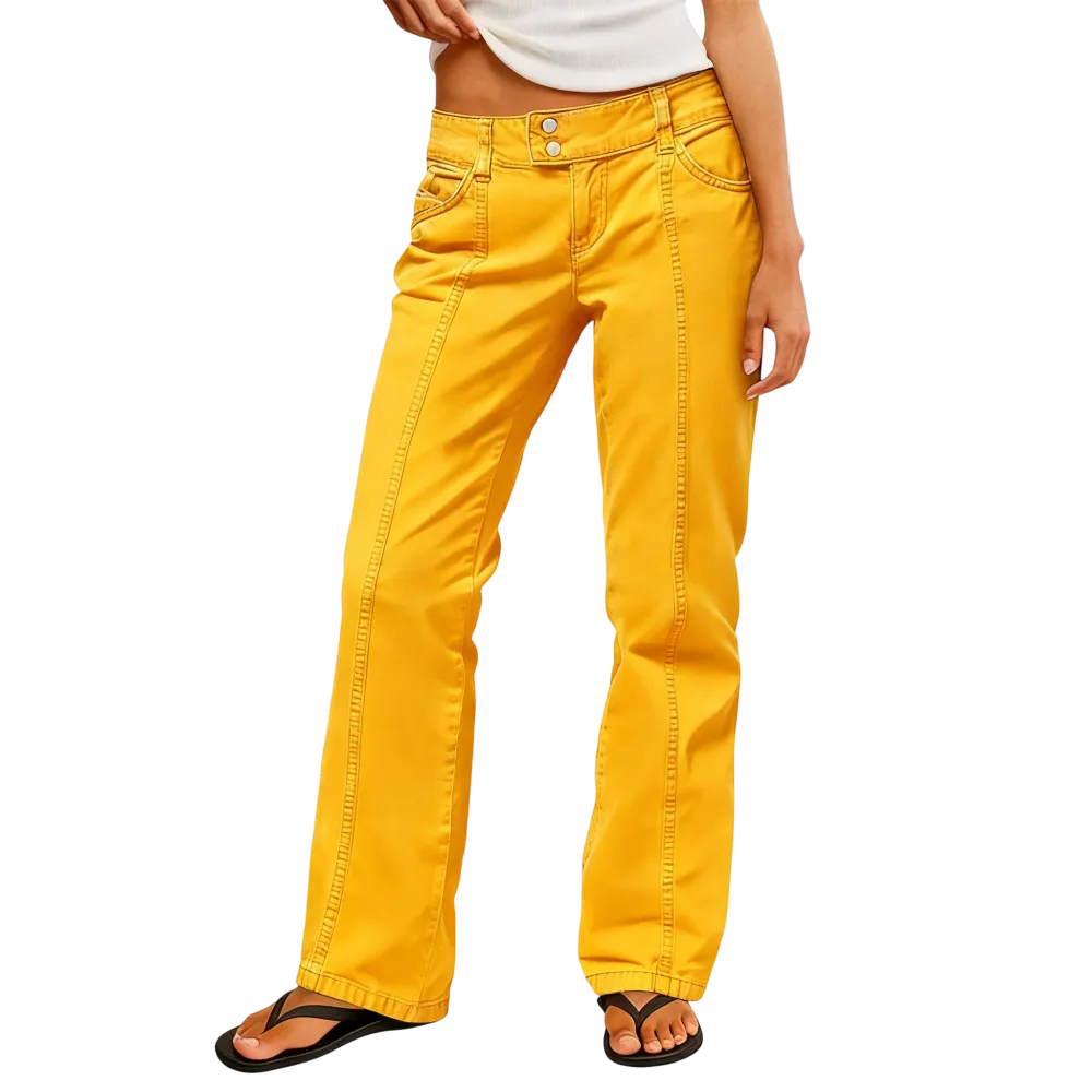 Women's mid-rise straight leg pants