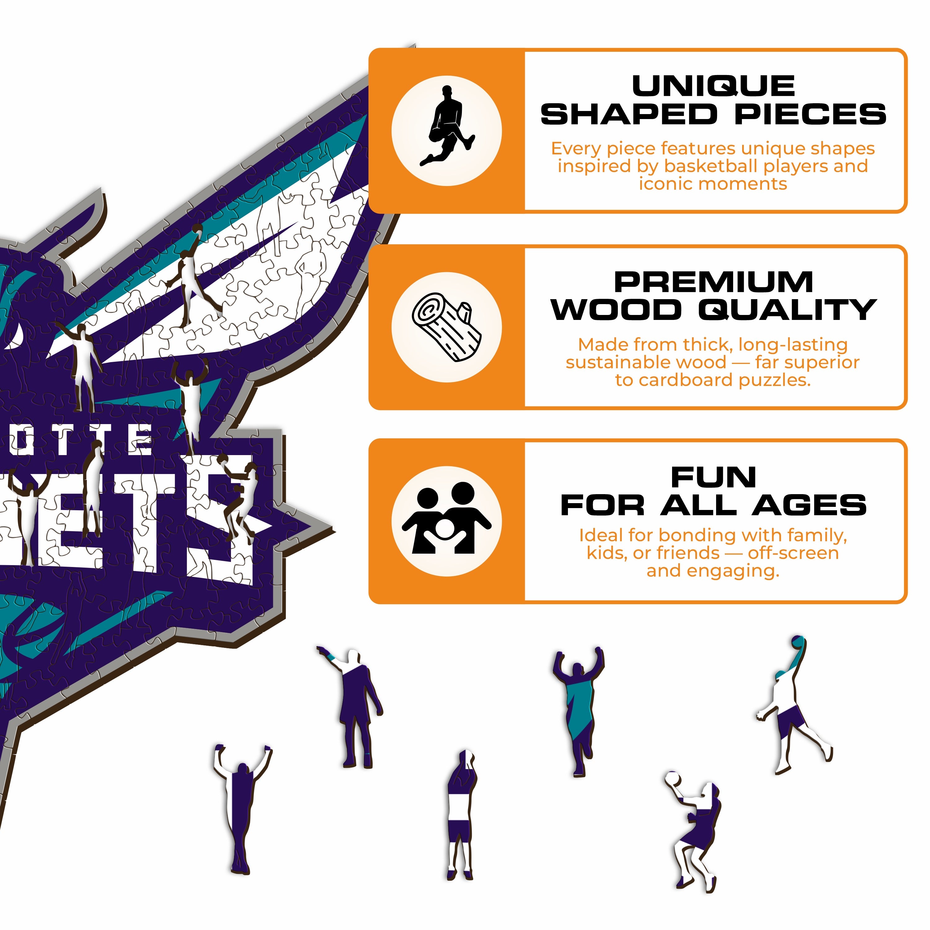 Charlotte Hornets™ - Wooden Puzzle