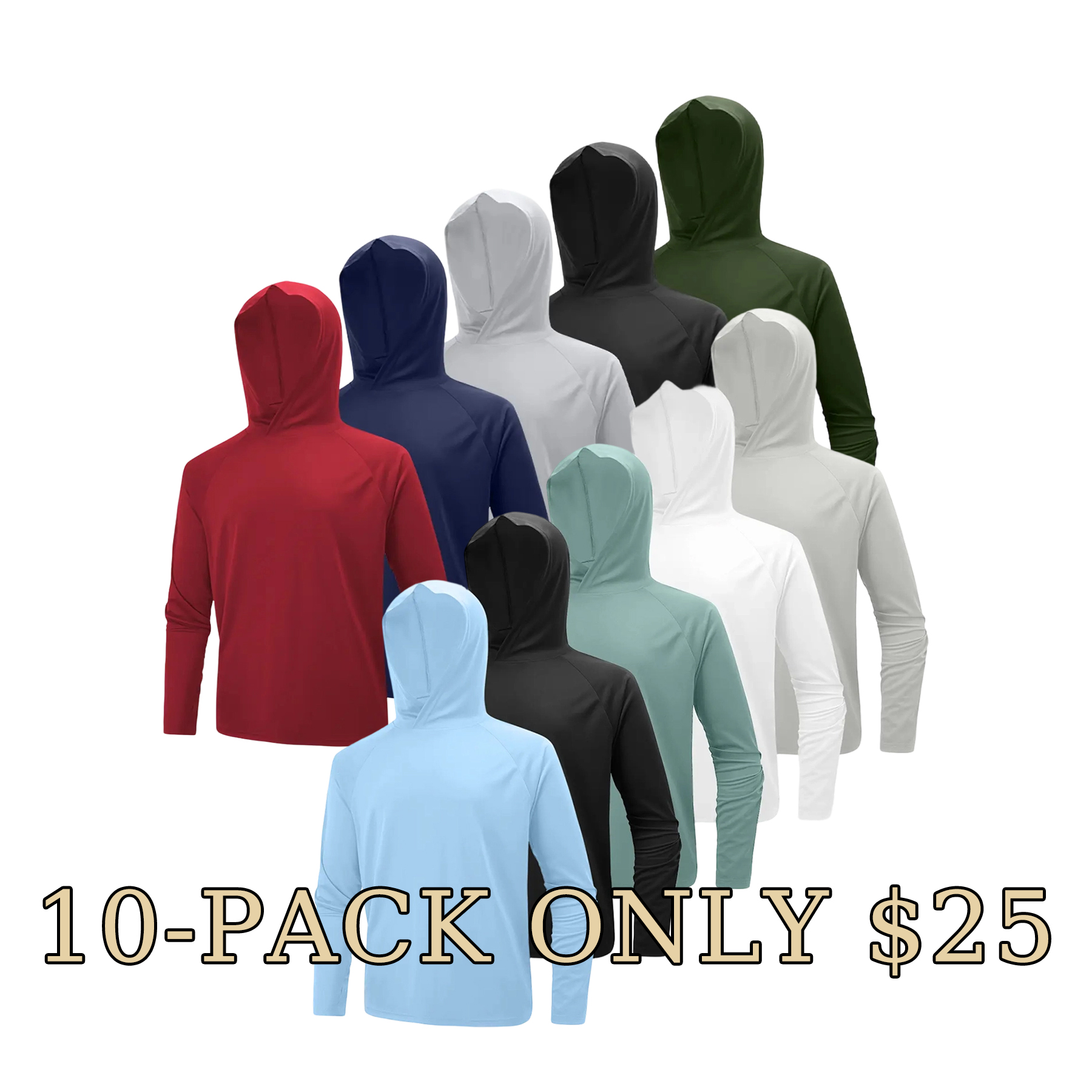 Men's Lightweight UPF50+ Sun Protection Performance Hoodie