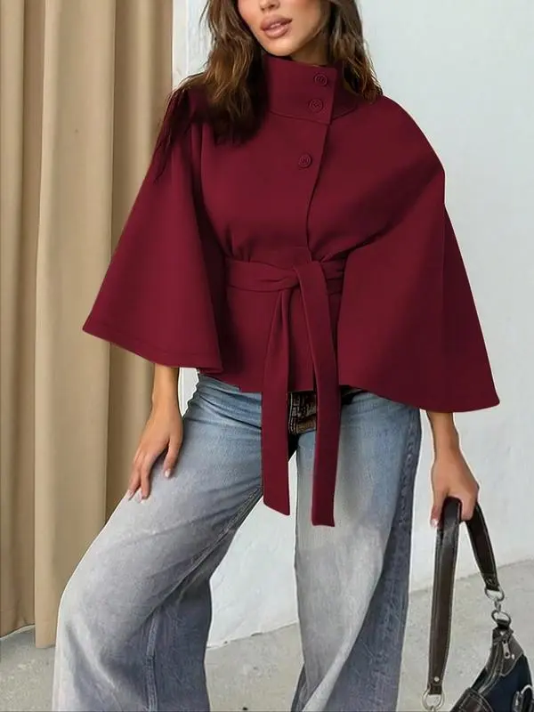 Women's wool cape coat