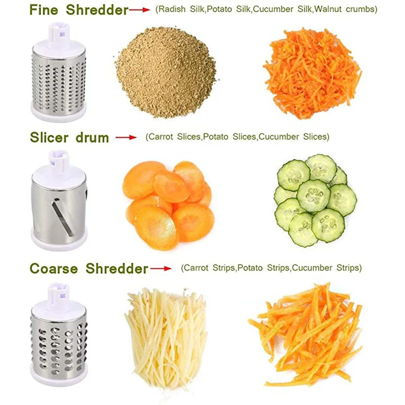 Manual Vegetable Cutter Slicer Kitchen Vegetable Chopper Round Slicer Graters Cheese Shredder