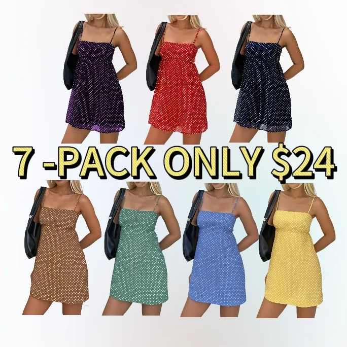 Women's Polka Dot Print Tube Dress