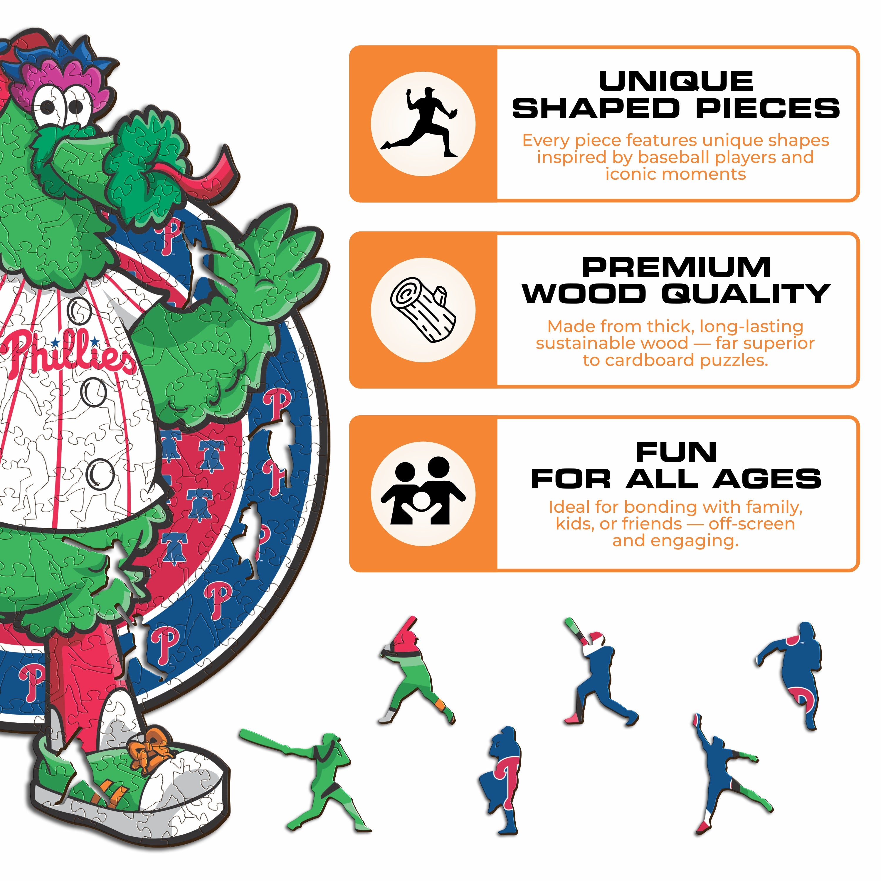 Philadelphia Phillies™ Mascot - Wooden Puzzle