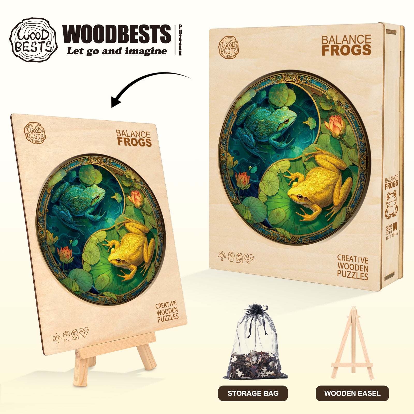 Balance Frogs Wooden Jigsaw Puzzle