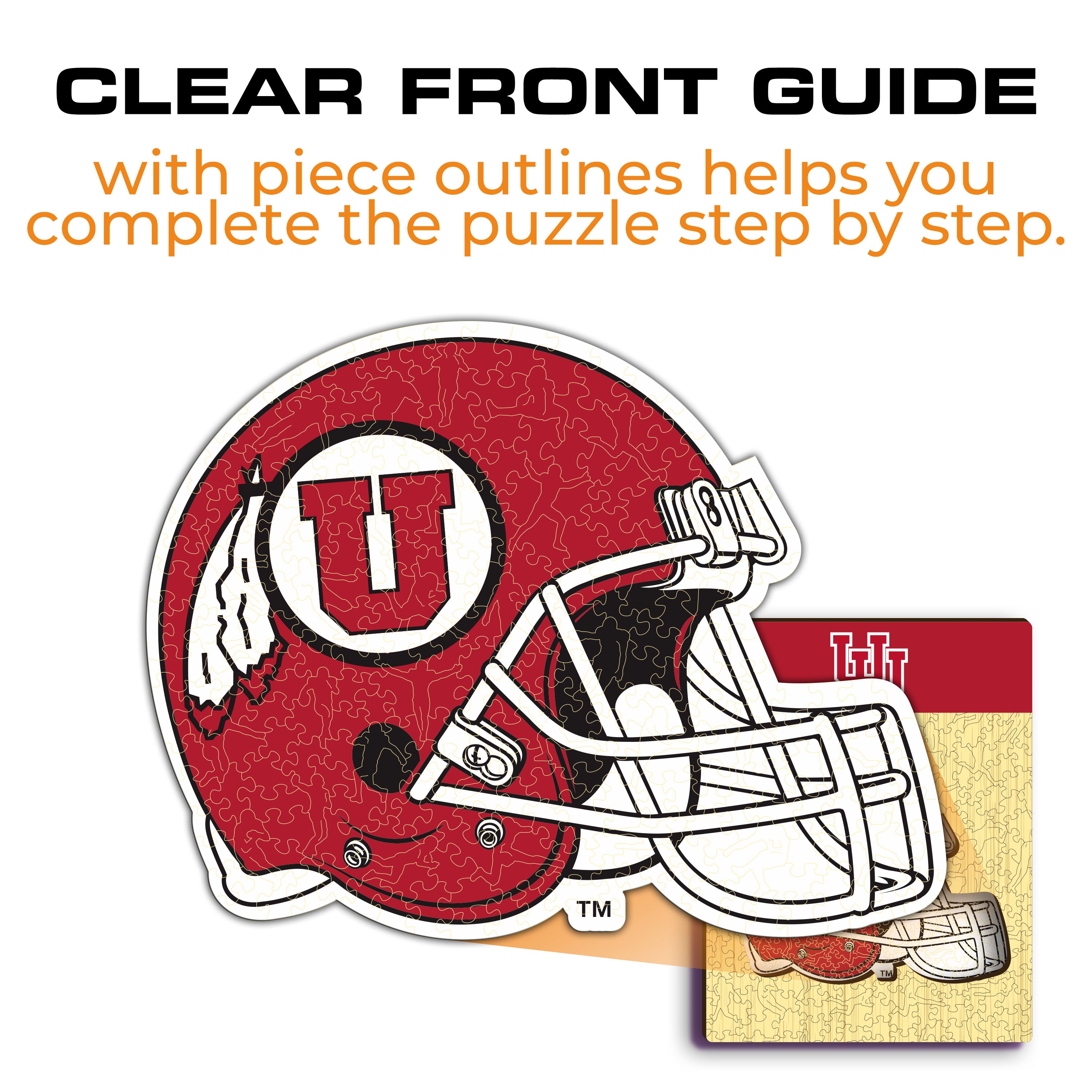 University of Utah Helmet - Wooden Puzzle