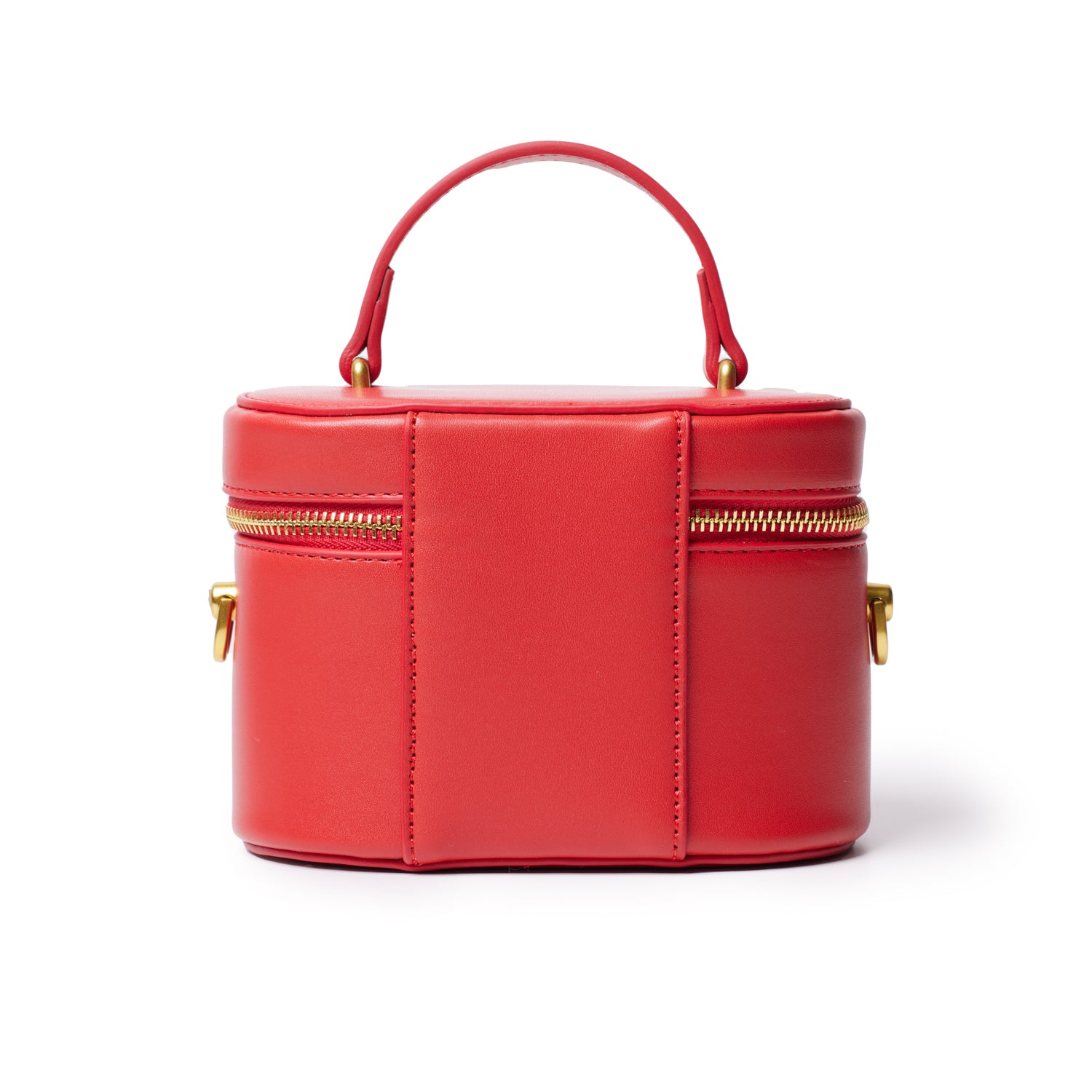 MINI SMOOTH GOLD VANITY BAG - RED