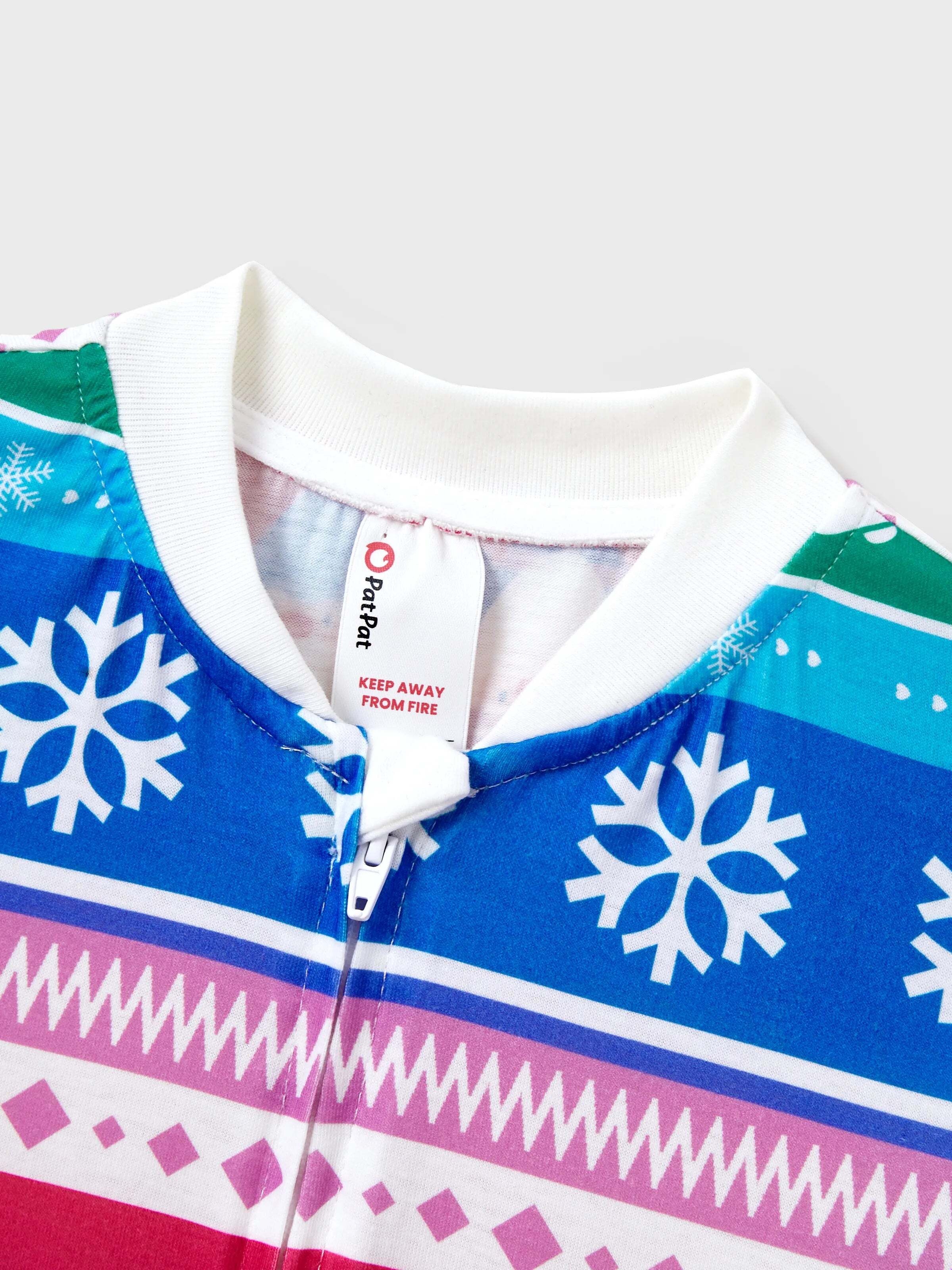 Christmas Matching Family Pajamas Set Christmas Gnome Striped PJS with Christmas Socks Multi-color